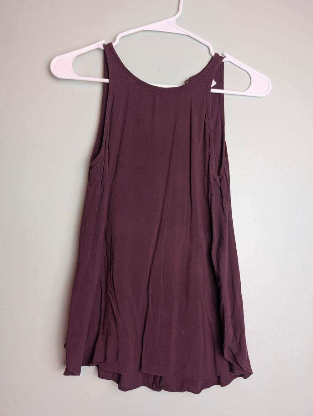 Boho Old Navy Maroon Plum Purple Petite Tank Top Sleeveless Shirt XS